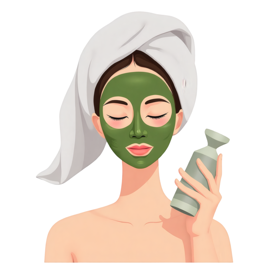 Green Mask Facial Steamer Illustration png