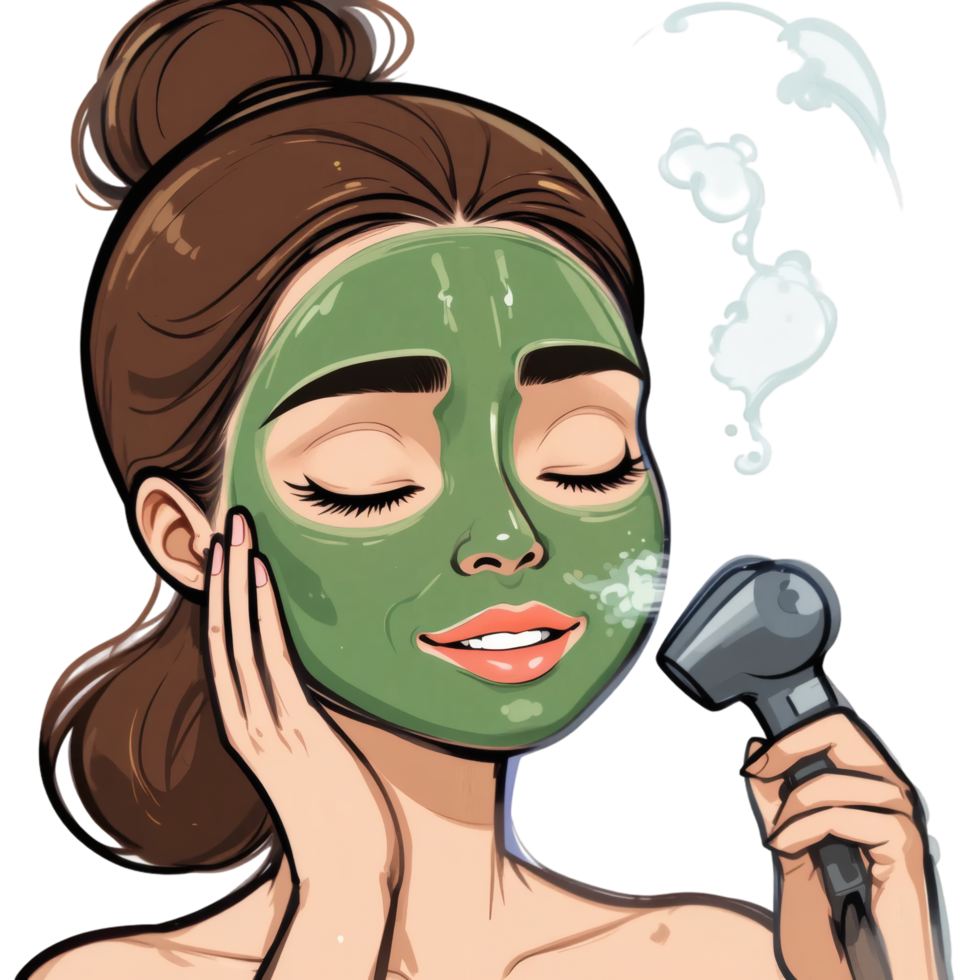 Green Clay Mask on Face Spa Concept png