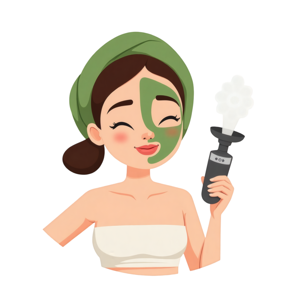 Skincare Clip Art Woman With Mask png