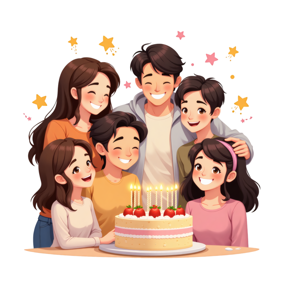 Happy Moments With Birthday Cake png