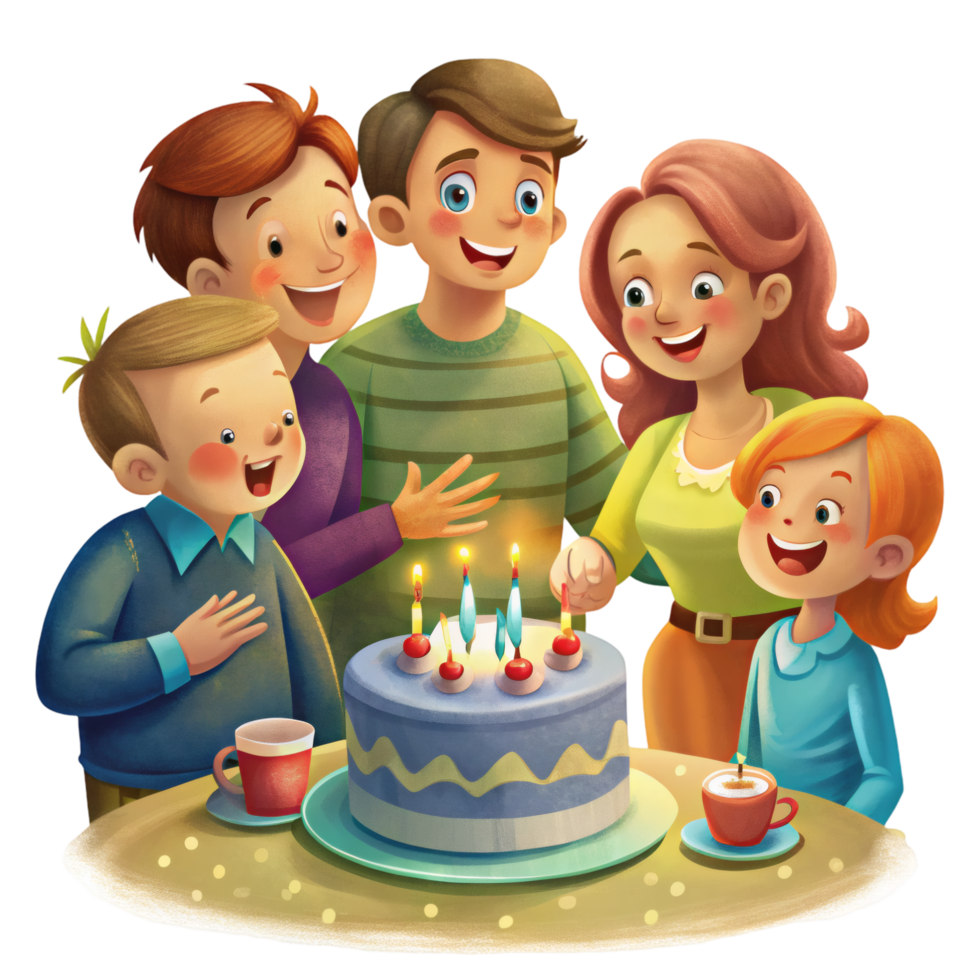 Happy Family Celebration Moment png
