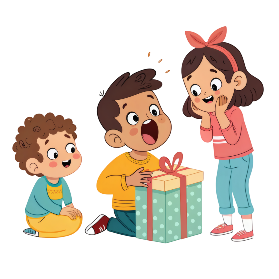 Happy Moment With Family Gift Unboxing png
