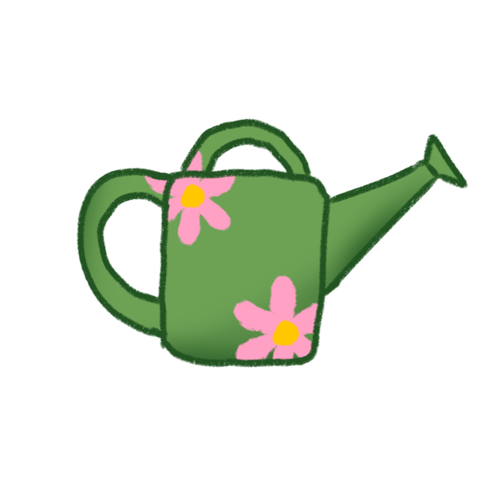 Floral Watering Can png