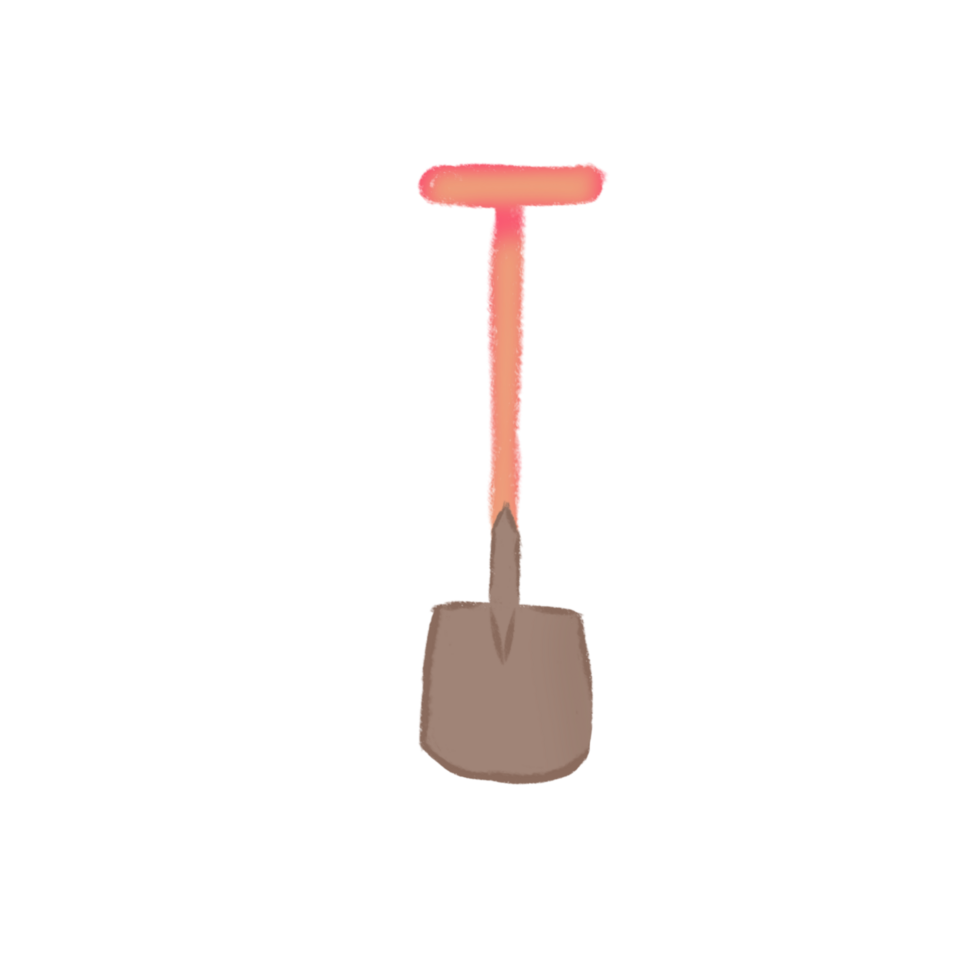 Garden Shovel Illustration png