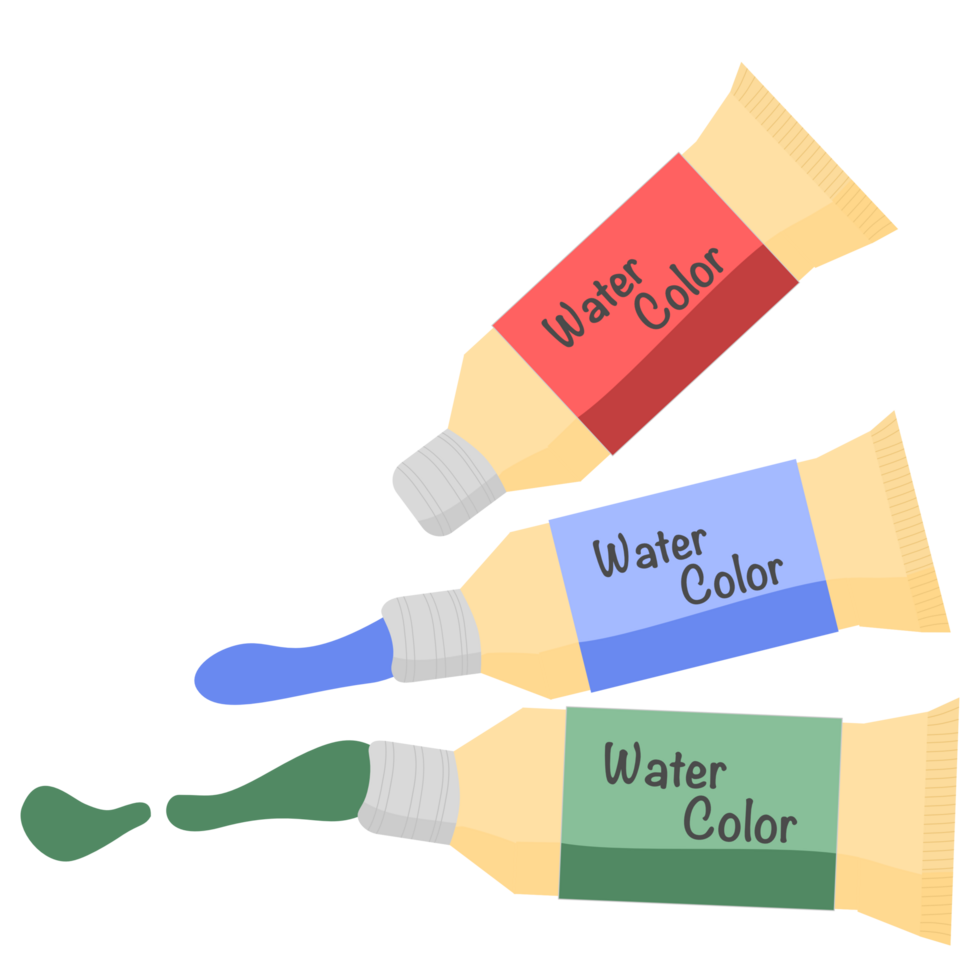 watercolor drop flows from the tube png