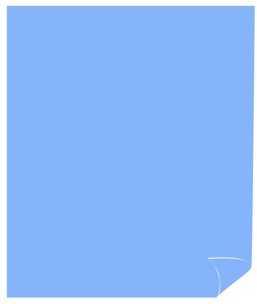 Simple blue sticky notes for writing reminders png