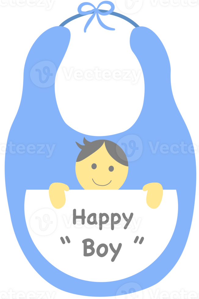 Blue bib for boys png