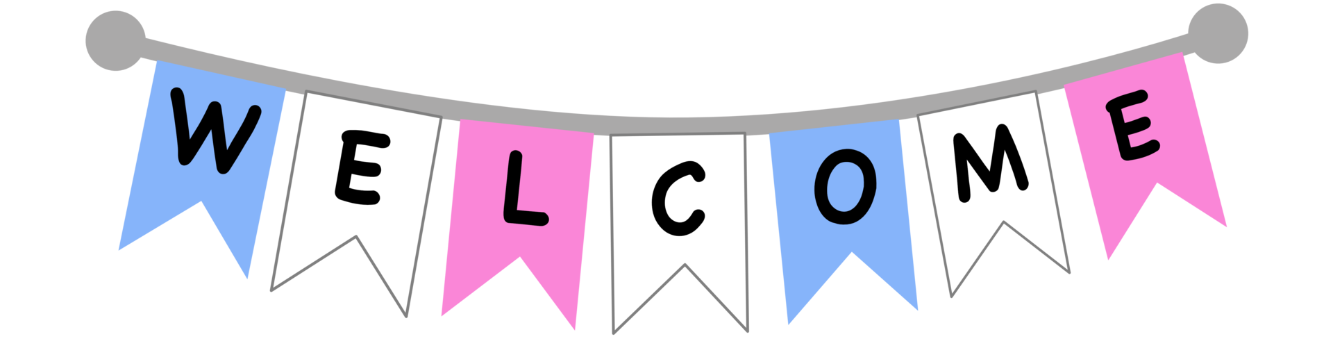 cute welcome flage png