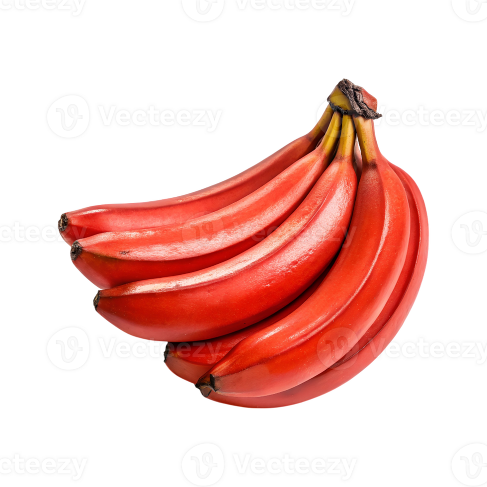 A Bunch of Ripe Red Bananas Isolated on Gray Background Red Banana Fruit Healthy Eating Tropical Fruit Fresh Food Vitamins Minerals png