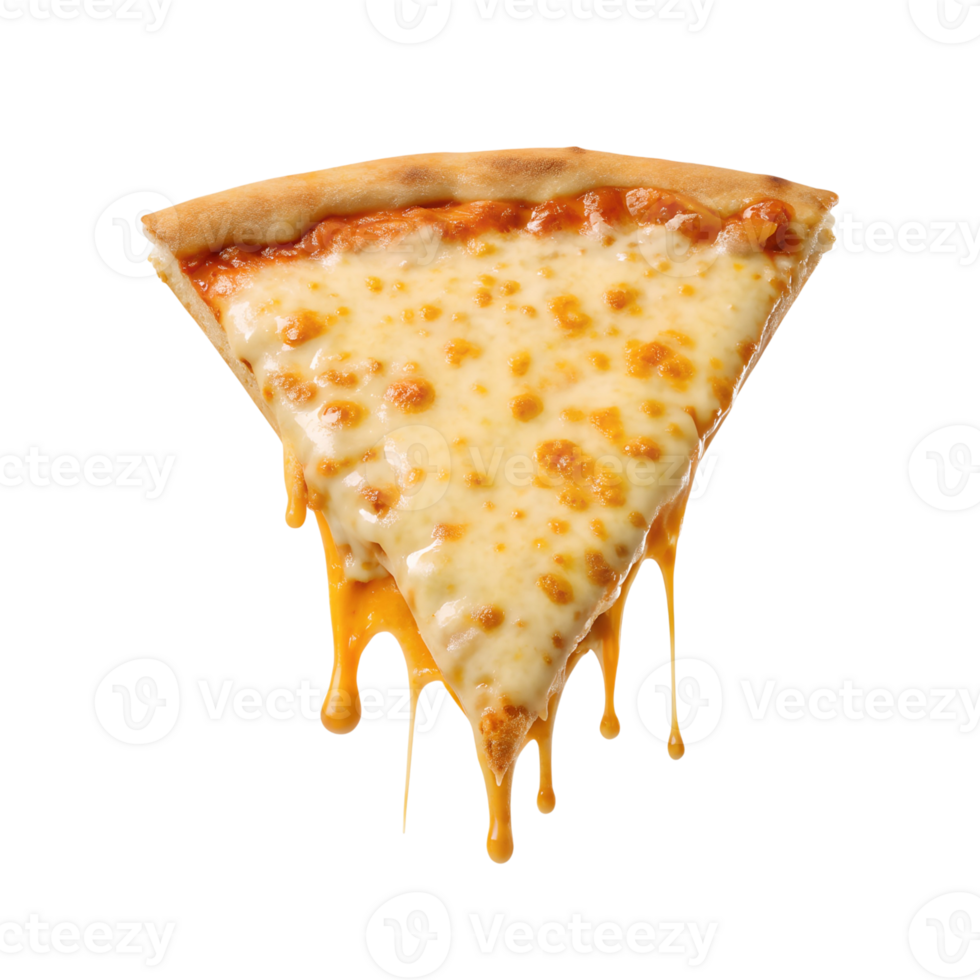 Delicious Melted Cheese Pizza Slice Dripping with Gooey Goodness A Mouthwatering Culinary Delight png