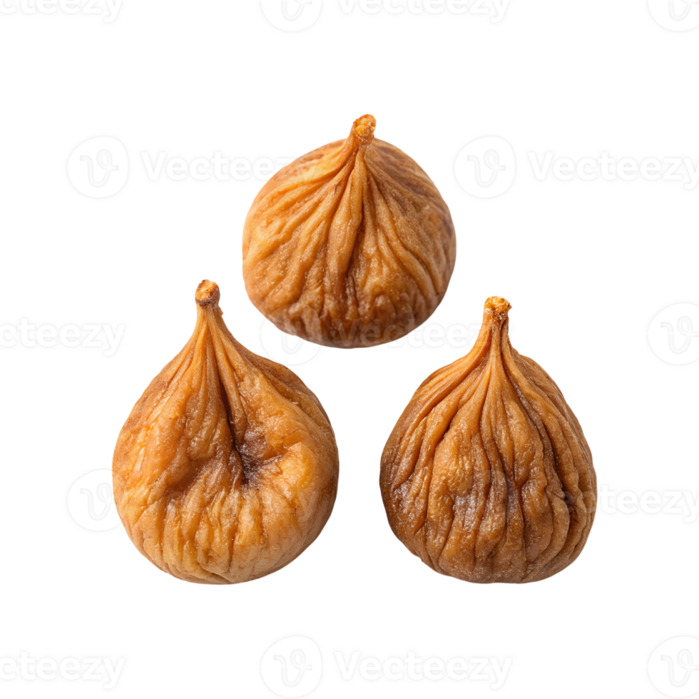 Three Dried Figs Arranged in a Triangle on a Gray Background Delicious Healthy Snack Food Sweet Dried Fruit Figs png