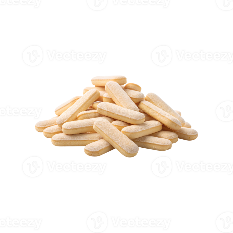 A Delicious Pile of Ladyfingers Biscuits Ready for Tiramisu transparent background png