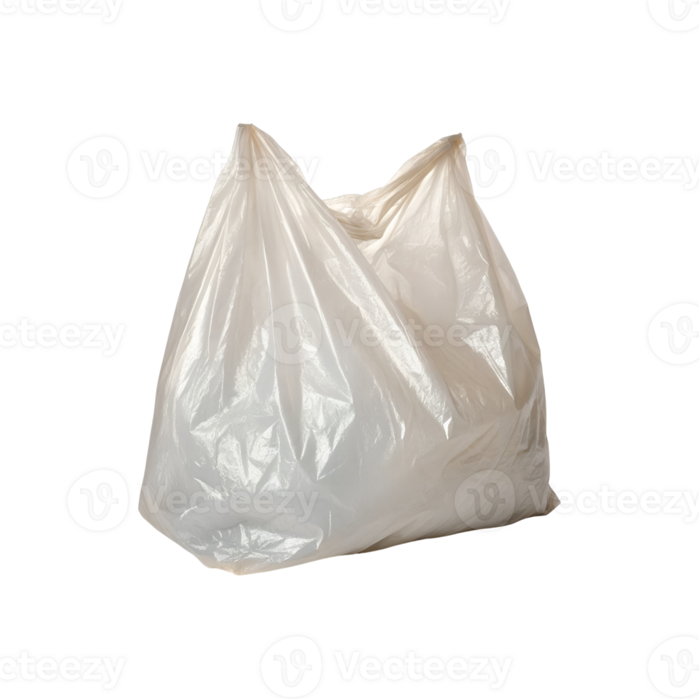 A crumpled offwhite plastic shopping bag png