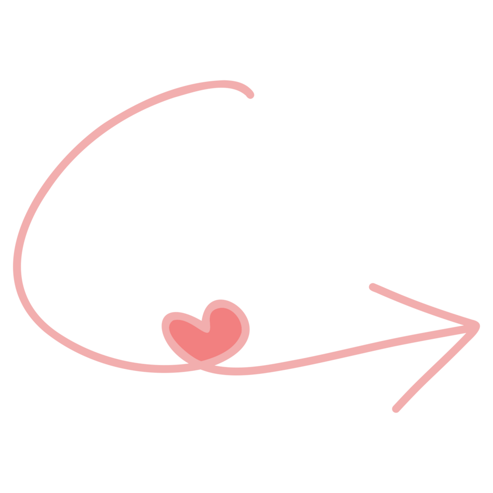 a heart and arrow with pink color png