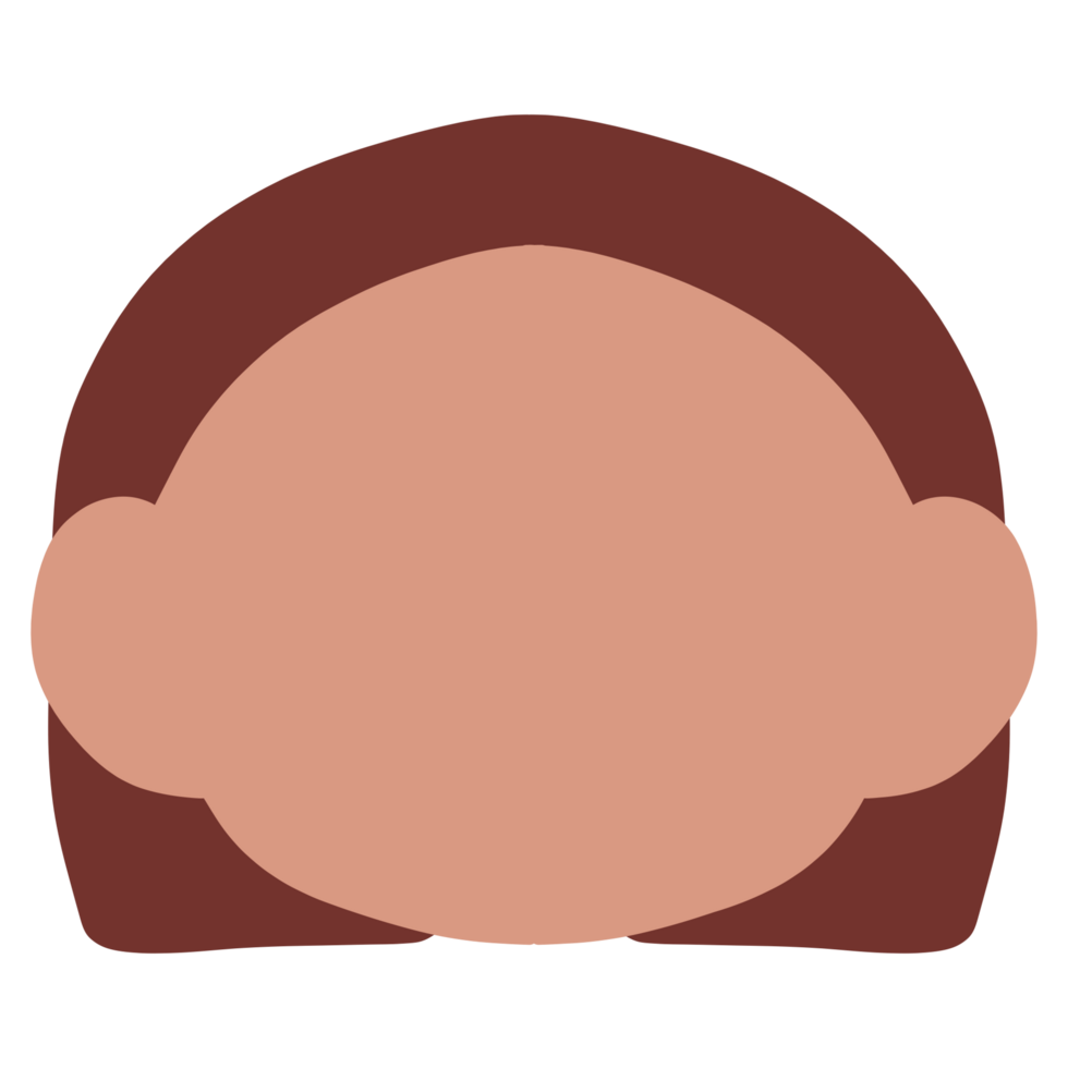 a woman's head icon in a flat style png