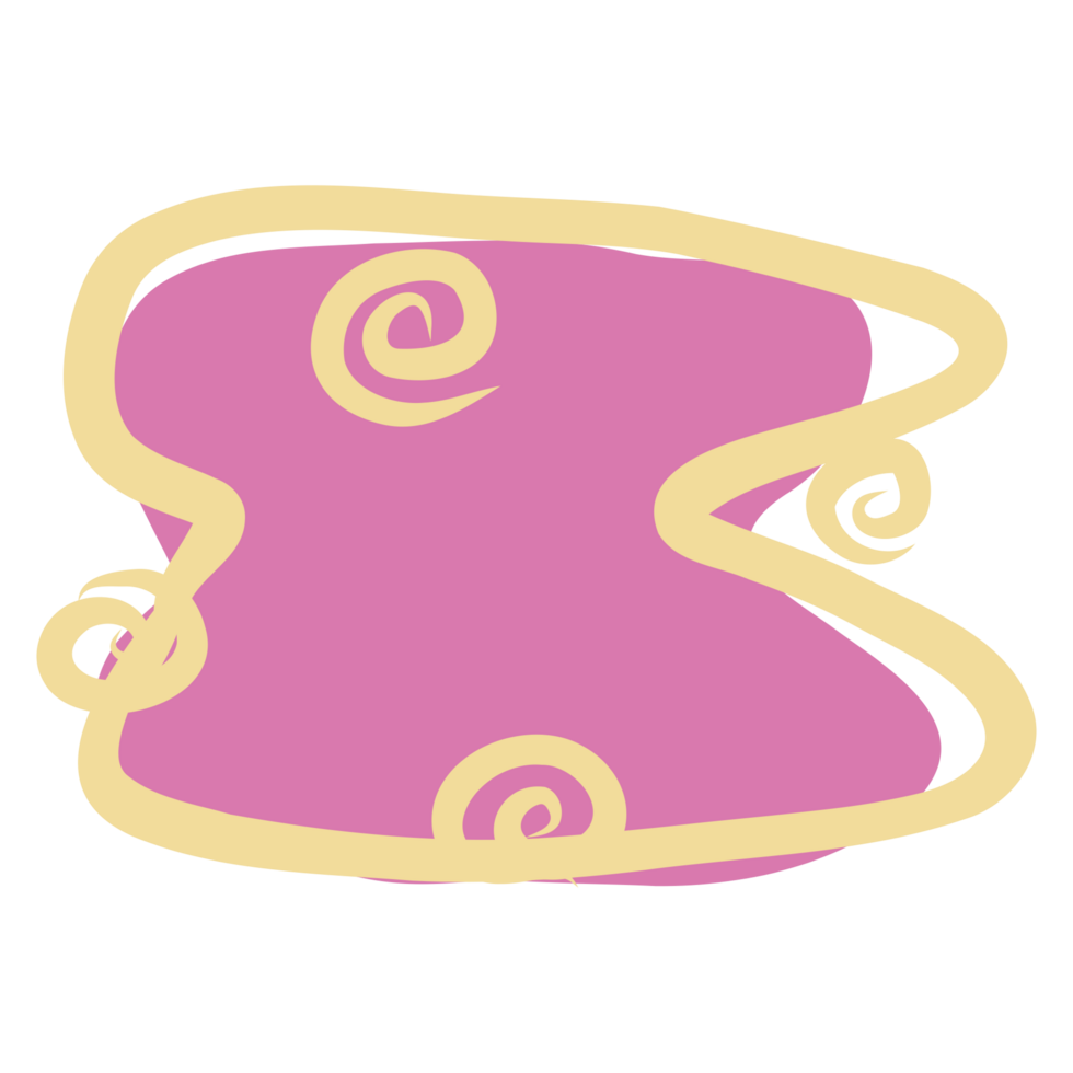a pink hat with a yellow swirl on it png