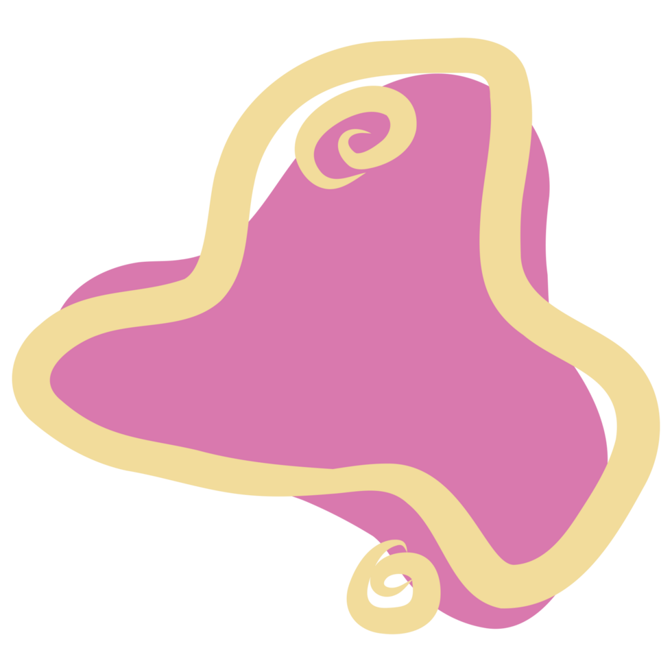 a pink and yellow heart with a swirl on it png