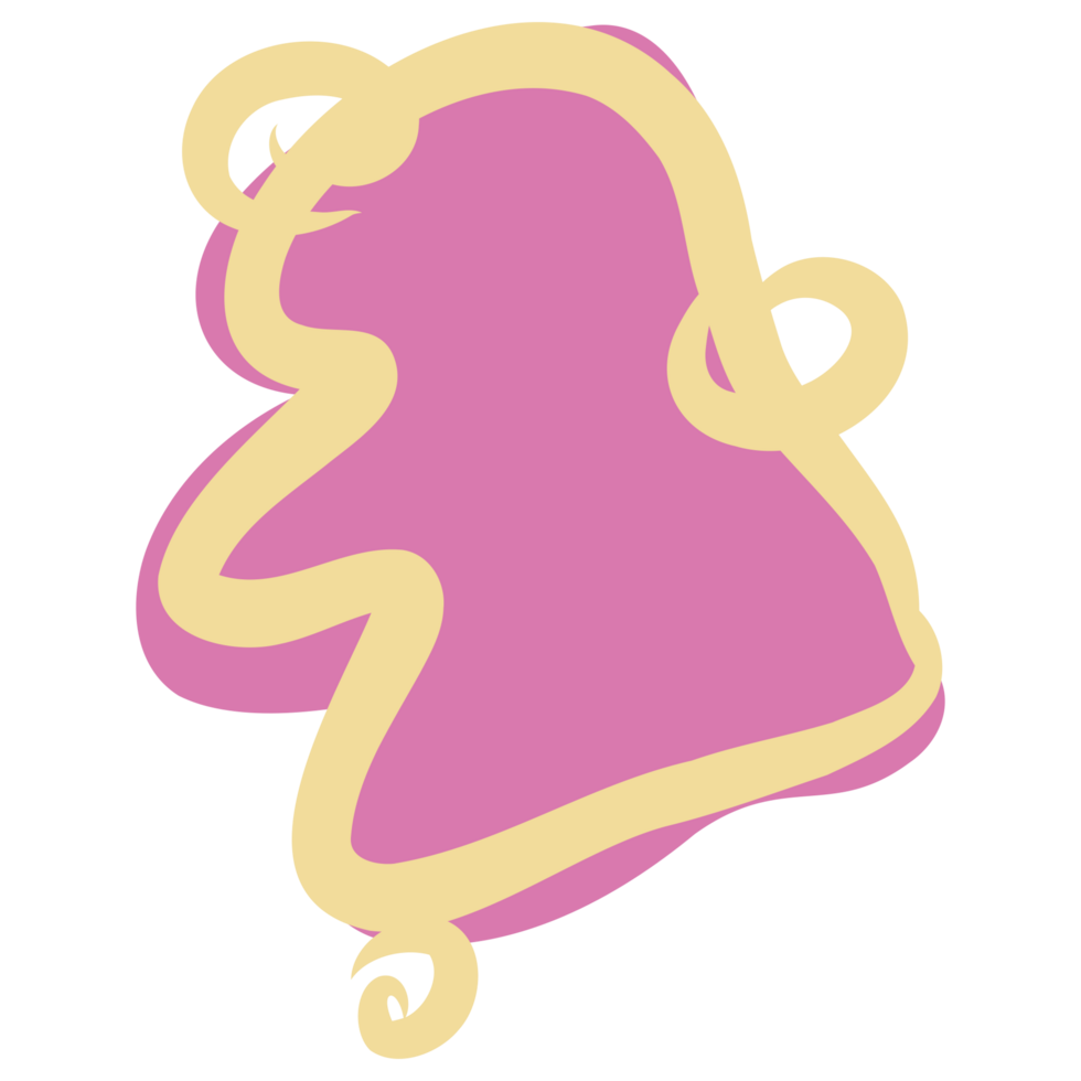 a pink and yellow cartoon character png