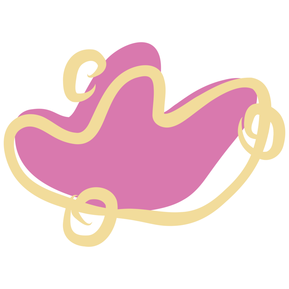 a pink with a yellow bow on it png