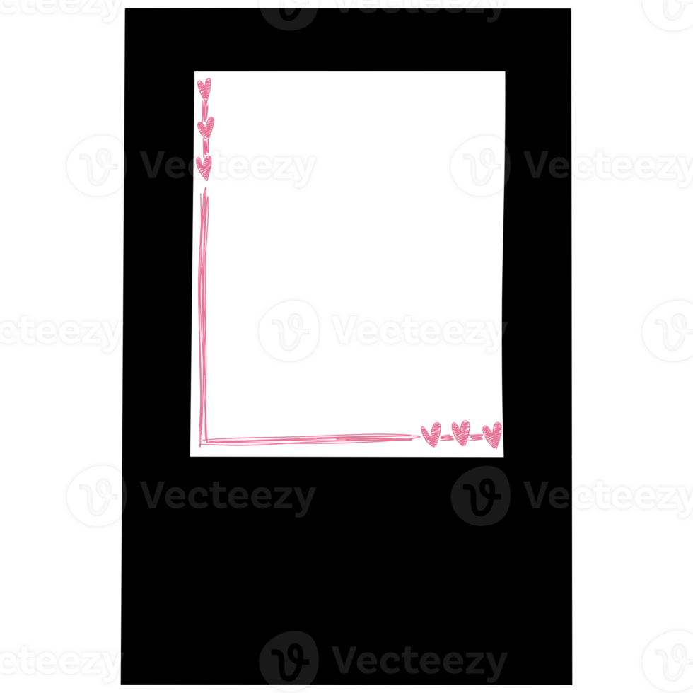 a black frame with a pink line on it png