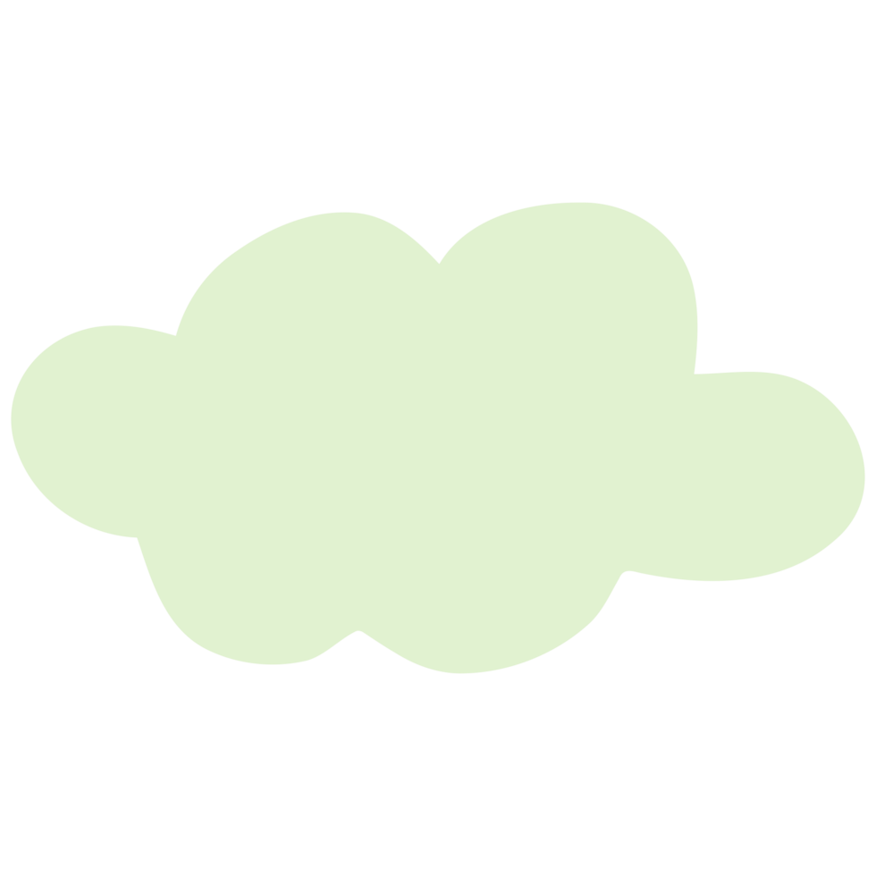 a green cloud on a transparent background png