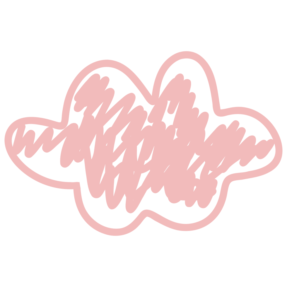a pink cloud with a line drawn on it png