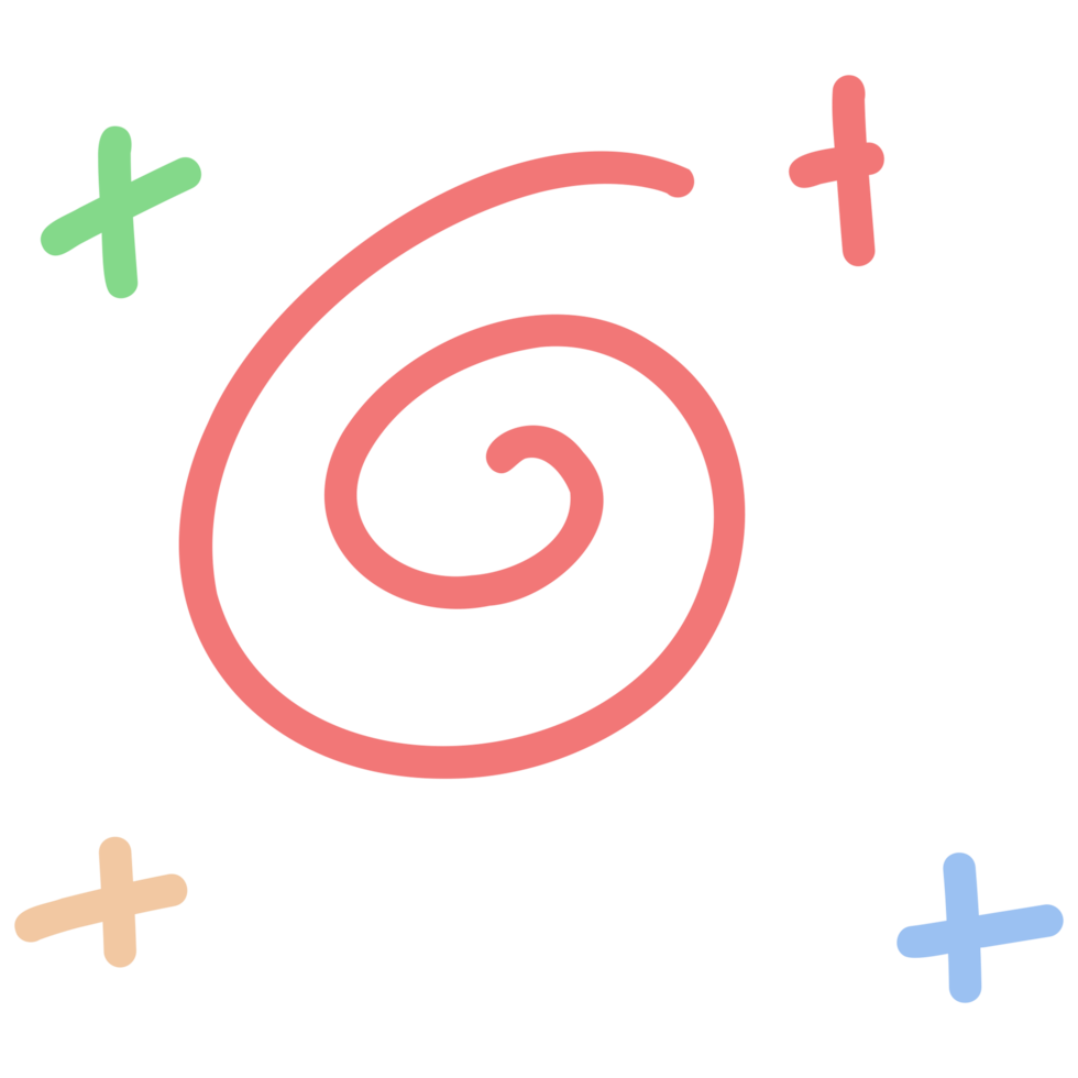 a spiral with the number six on it png