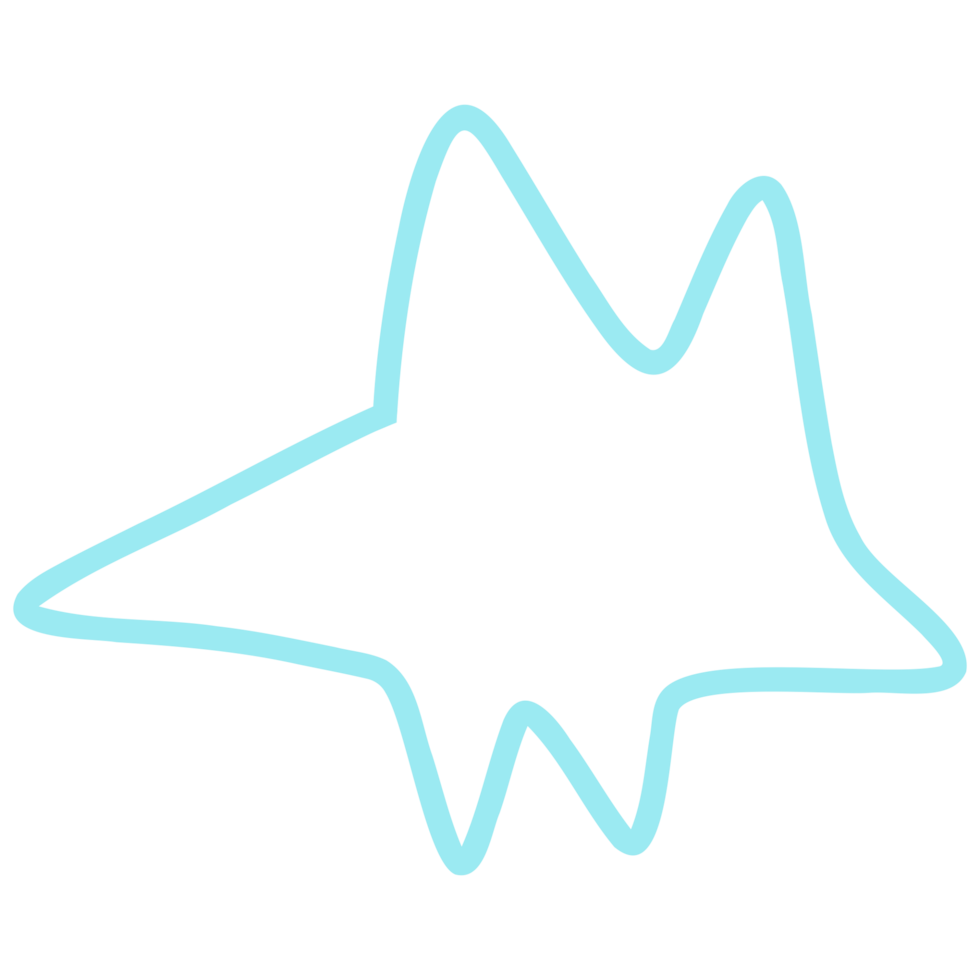 a blue line drawing of a star png