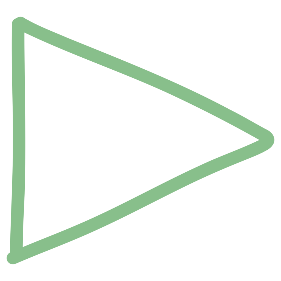 a green triangle icon on a transparent background png