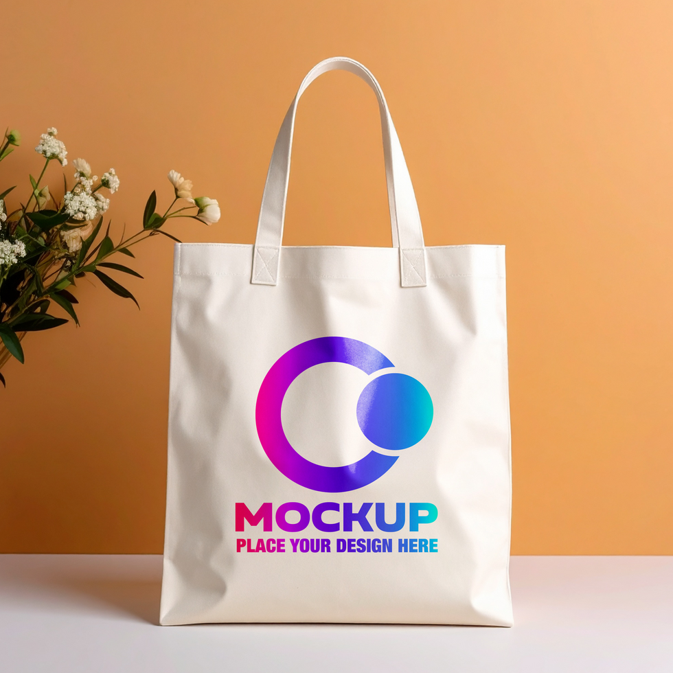 Canvas Tote Bag Mockup Branding and Design Template psd