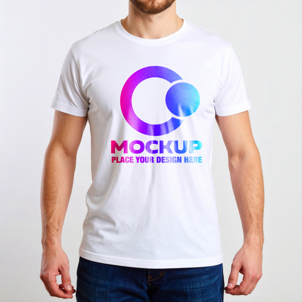 White TShirt Mockup Showcase Your Design psd