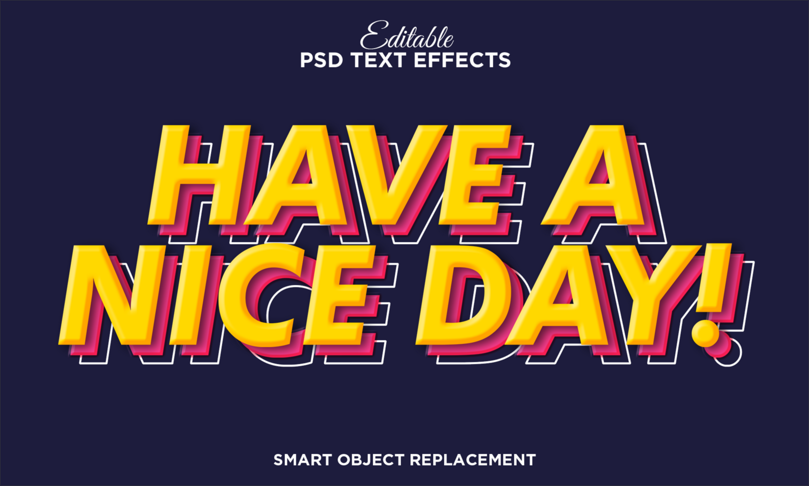 layered retro pop art text effect psd
