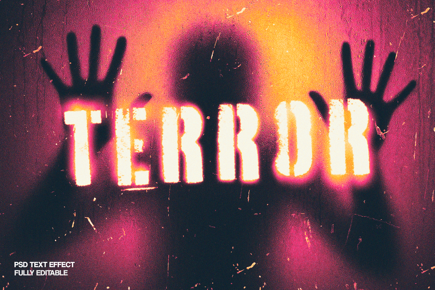Scary Terror Text Effect psd