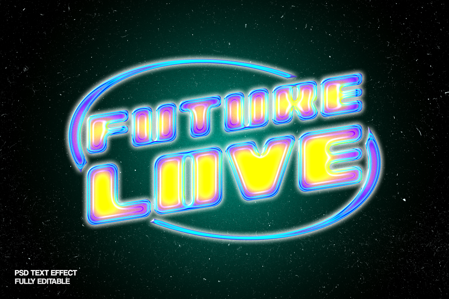 Liquid 3D Text Effect psd