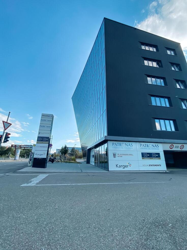 Freiburg, Germany - August 20, 2022 - Large building with a sign that says Kagel on it photo