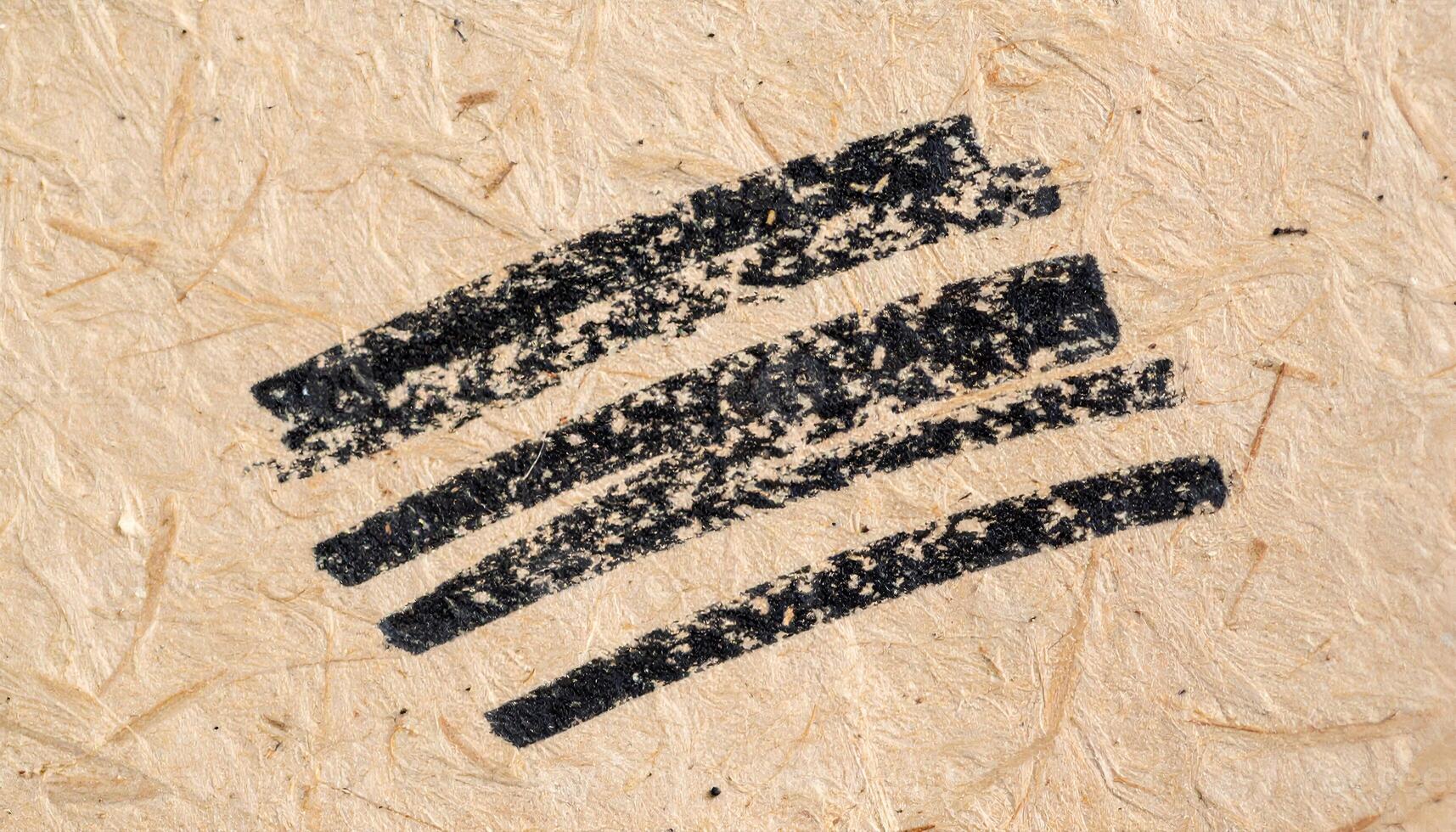 rough pencil stroke sketch lines on handmade recycled paper macro texture for artistic design and creative drawing process concept photo