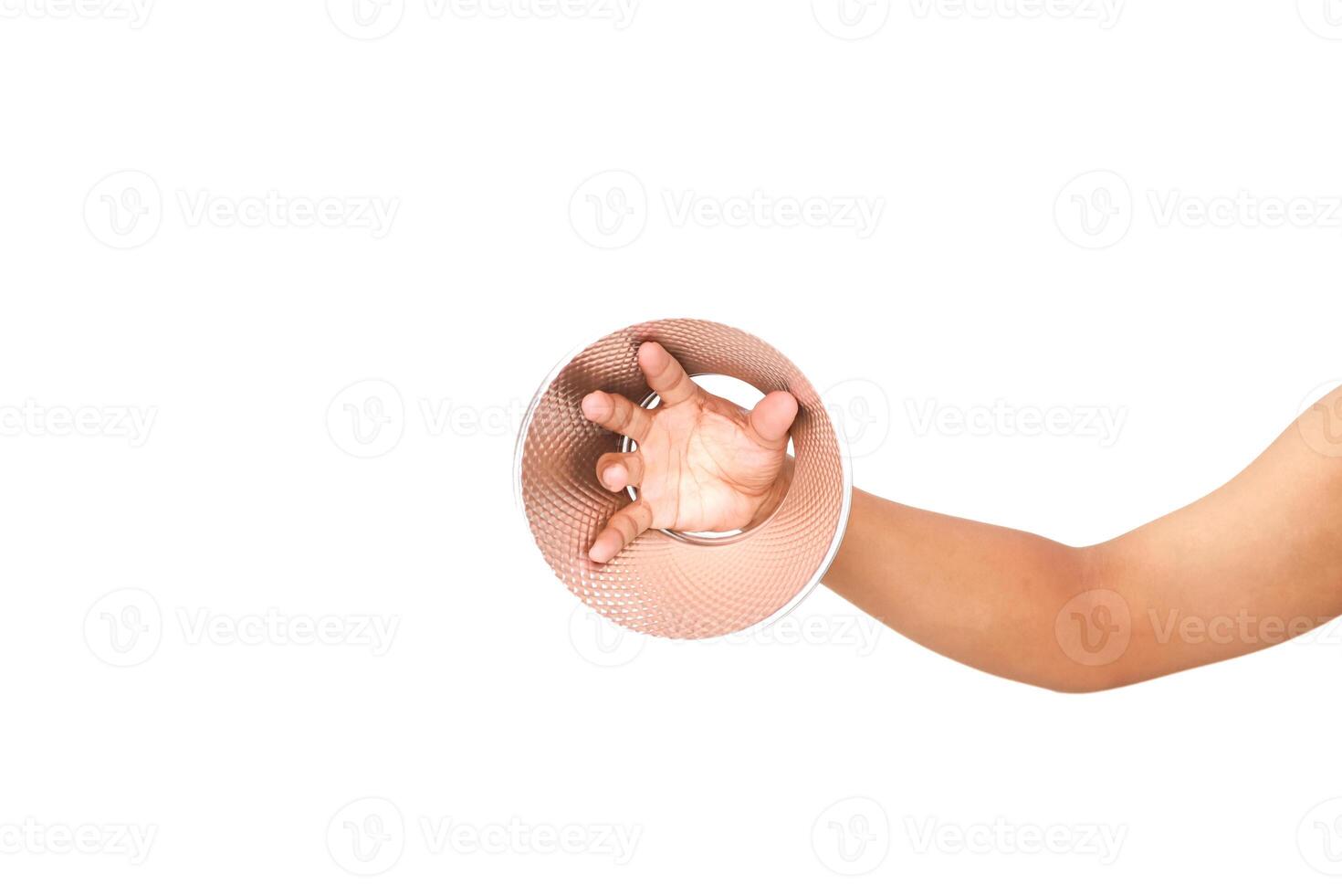 Hand holding patterned disc demonstrating perspective and interaction with object photo