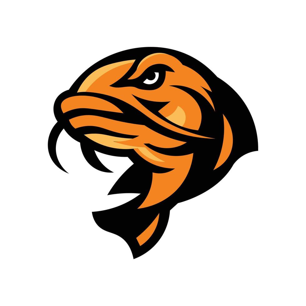 Modern Aggressive Catfish Mascot Logo vector
