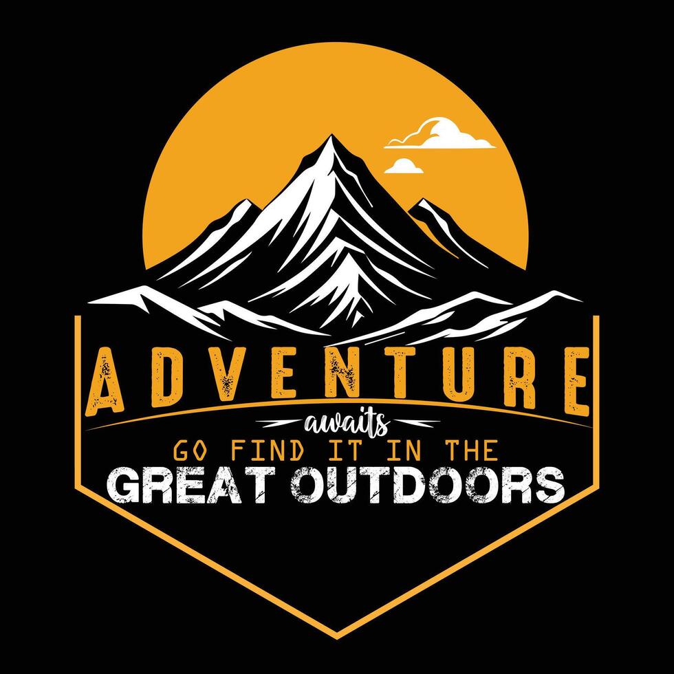Retro Camping and Trekking Club Emblem Design vector