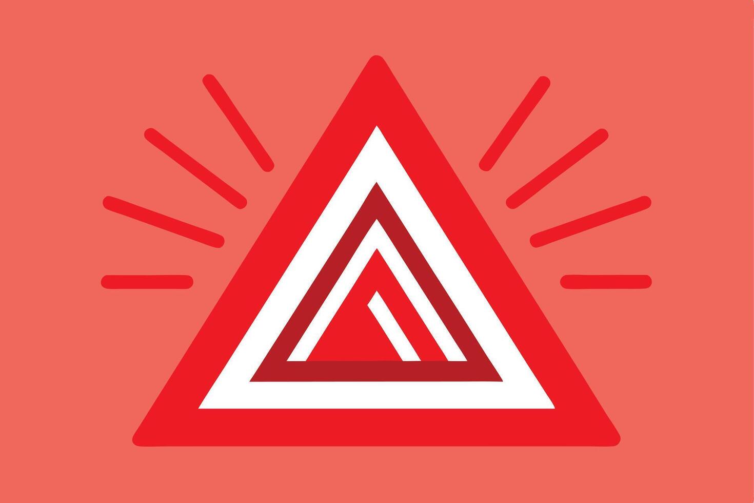 Urgent Triangle Warning Alert Symbol Sign Hazard Attention vector