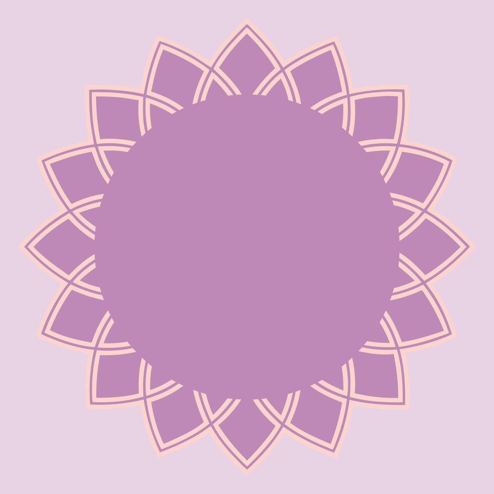 Elegant purple mandala design handmade logo template vector