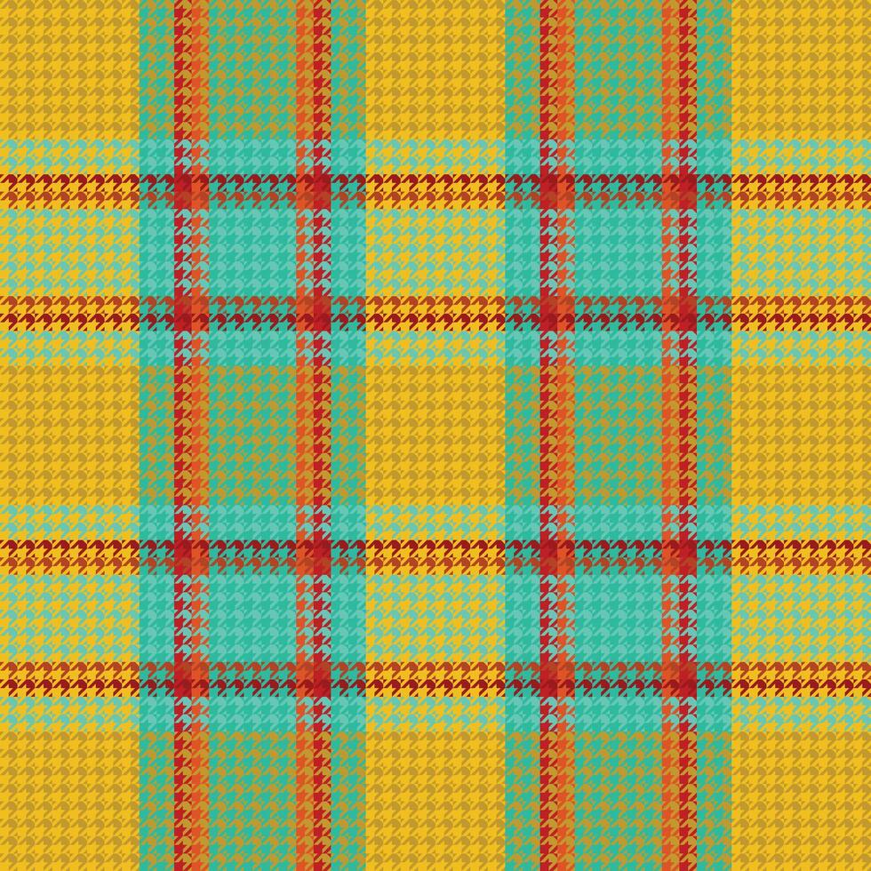 A plaid pattern in yellow, blue and red vector
