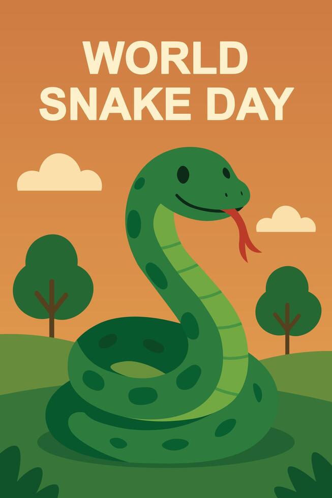 World snake day vector