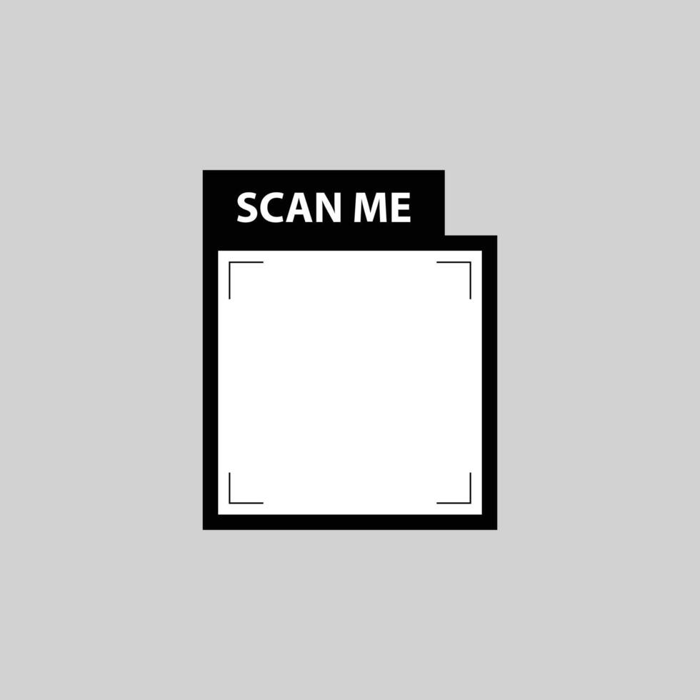 Simple Square QR Frame with Label vector