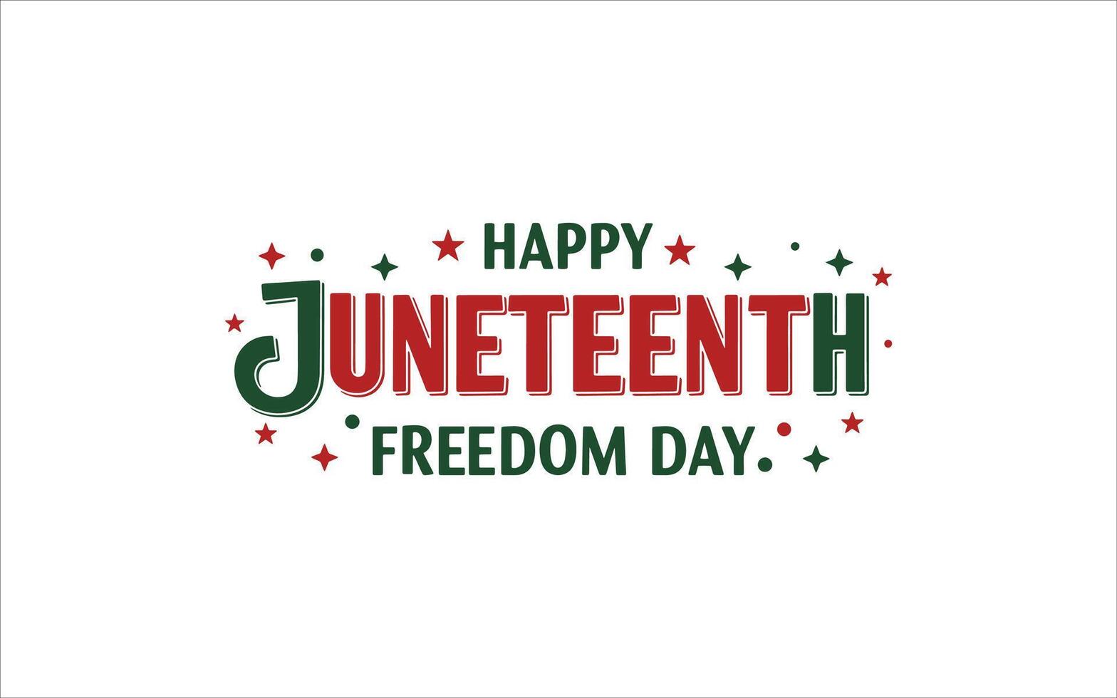 Happy Juneteenth Freedom Day Minimal Icons vector