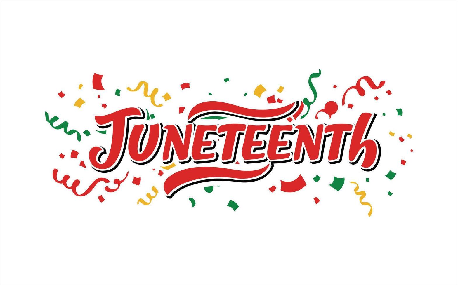 Juneteenth Confetti Celebration Vibrant Party Look vector
