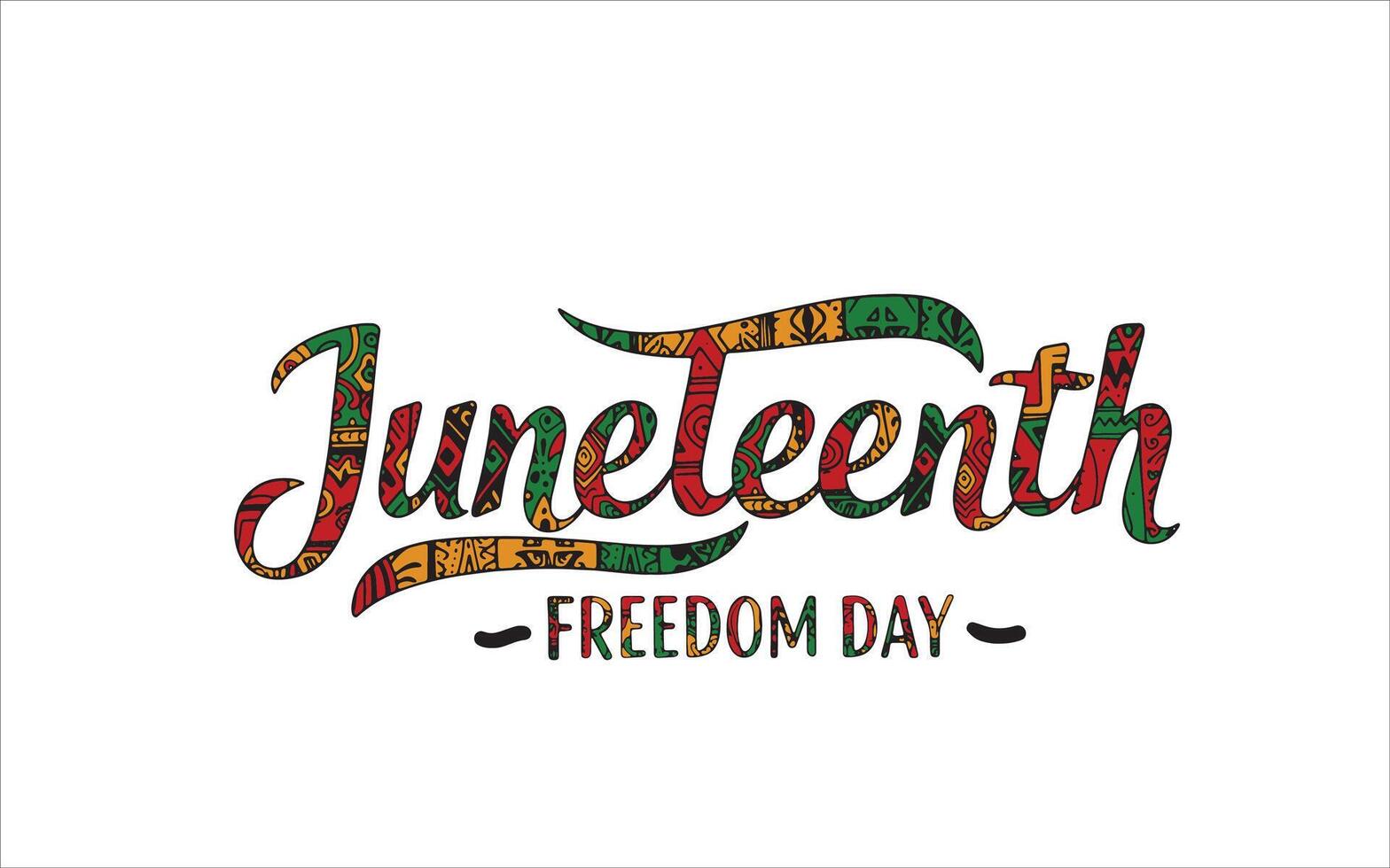 Juneteenth Freedom Day Vintage Brush Script vector