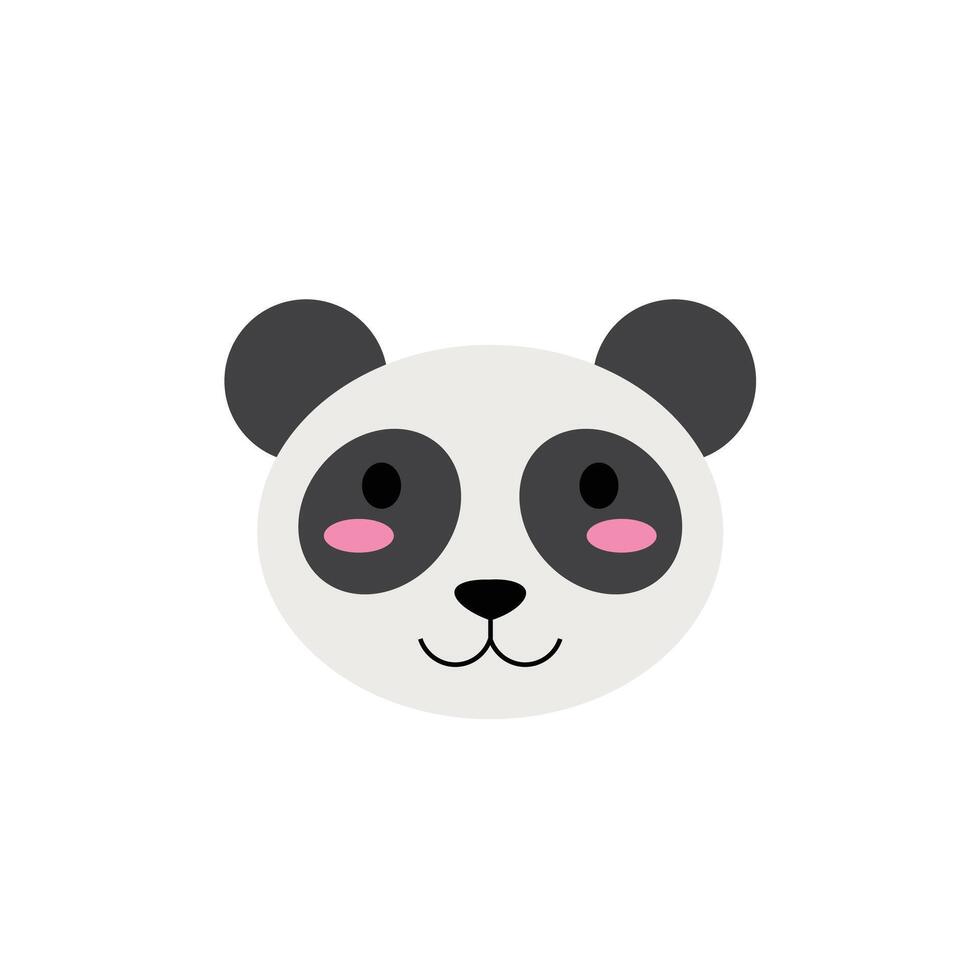 Kawaii Panda Head in Style vector