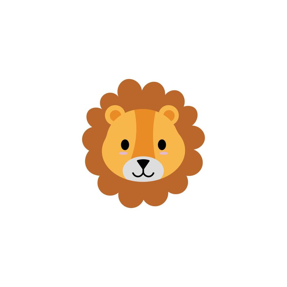 Smiling Lion Icon for Baby Designs vector