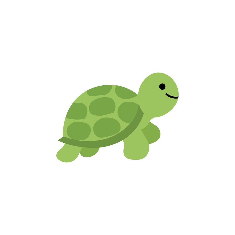 Green Turtle Face Icon Set vector